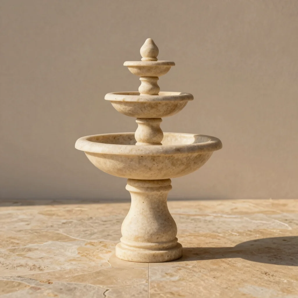 Oasis Tiered Travertine Fountain