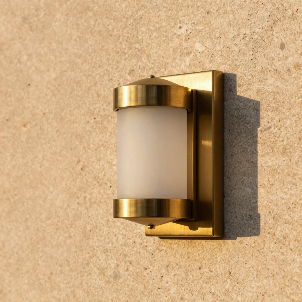 Brushed Brass Outdoor Wall Sconce